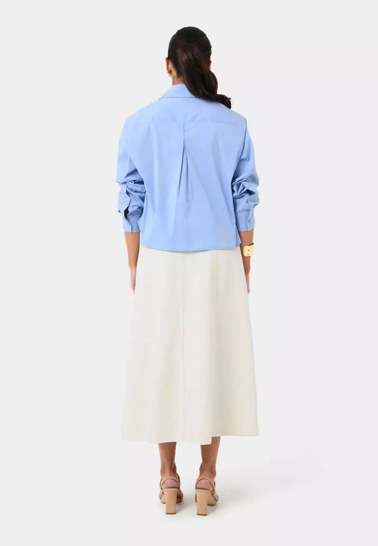 Baire Pleated Crop Shirt