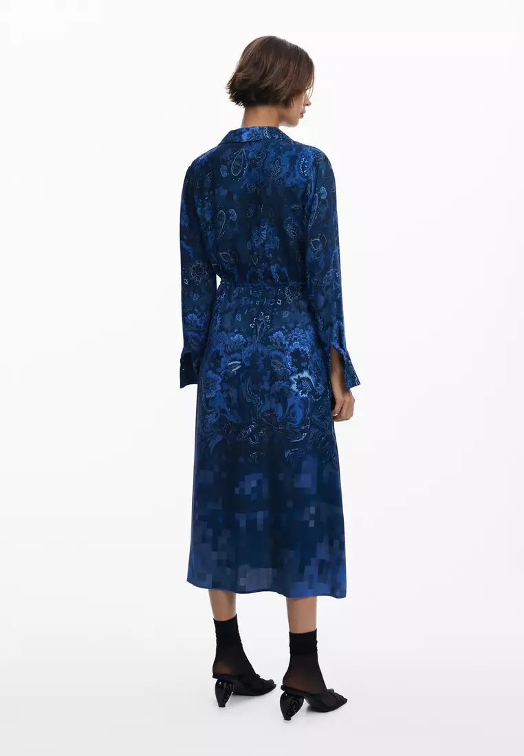 Paisley shirt dress