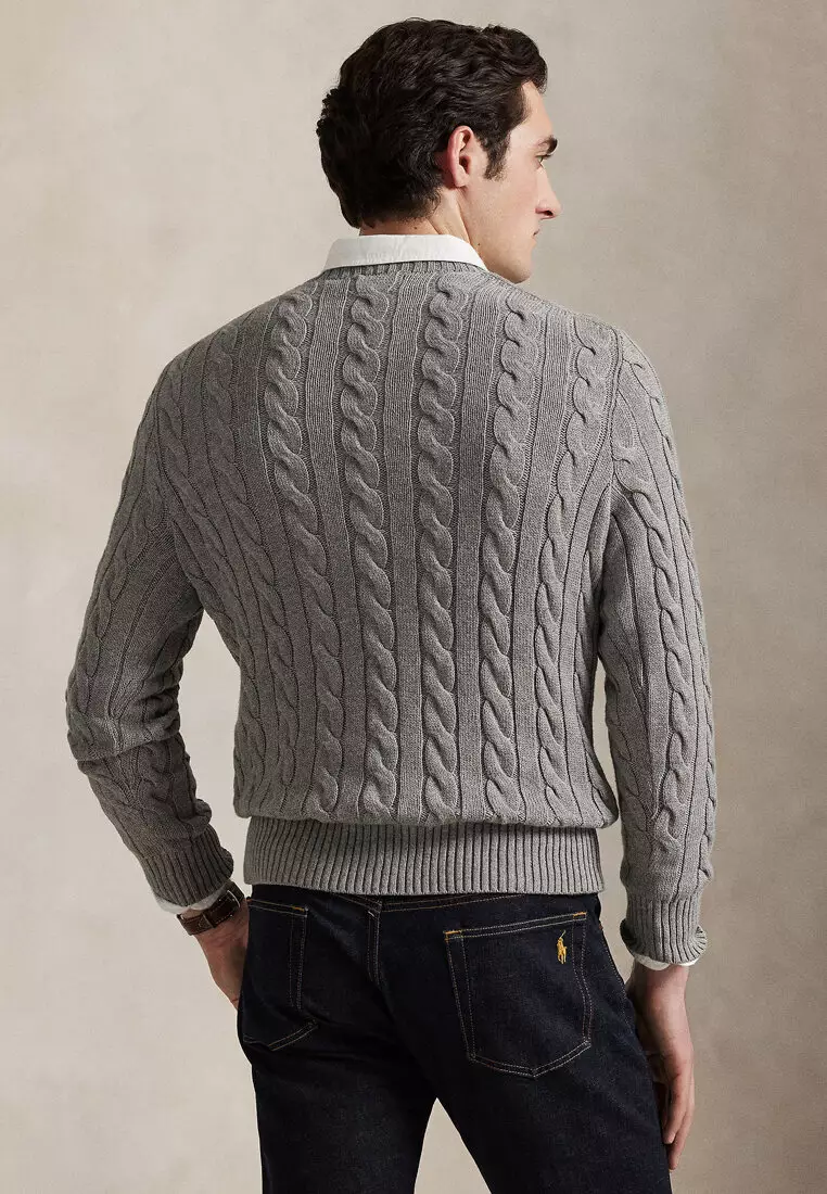 Cable-Knit Cotton Sweater