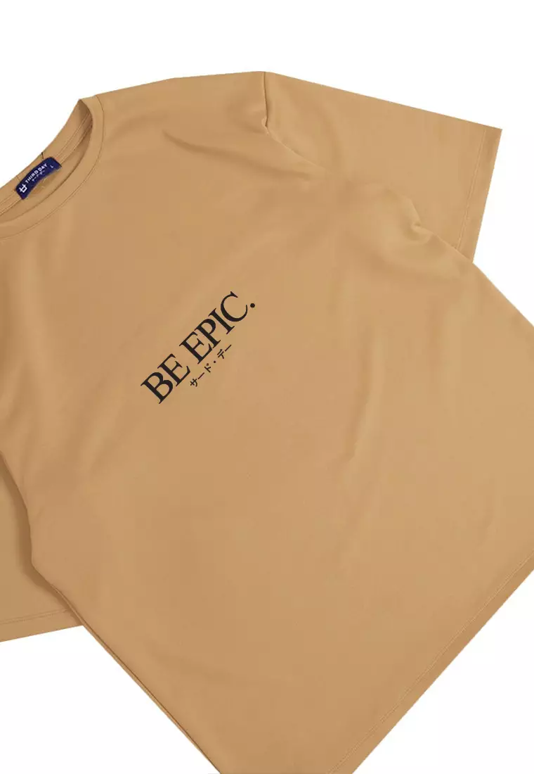 MTV45 Kaos Oversize Kece ScubaLux "be epic" khaki