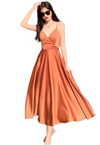 Sunnydaysweety orange Sexy Lace Backless Holiday Style One-Piece Dress A21051312OR 1525DAAD1B69CBGS_1