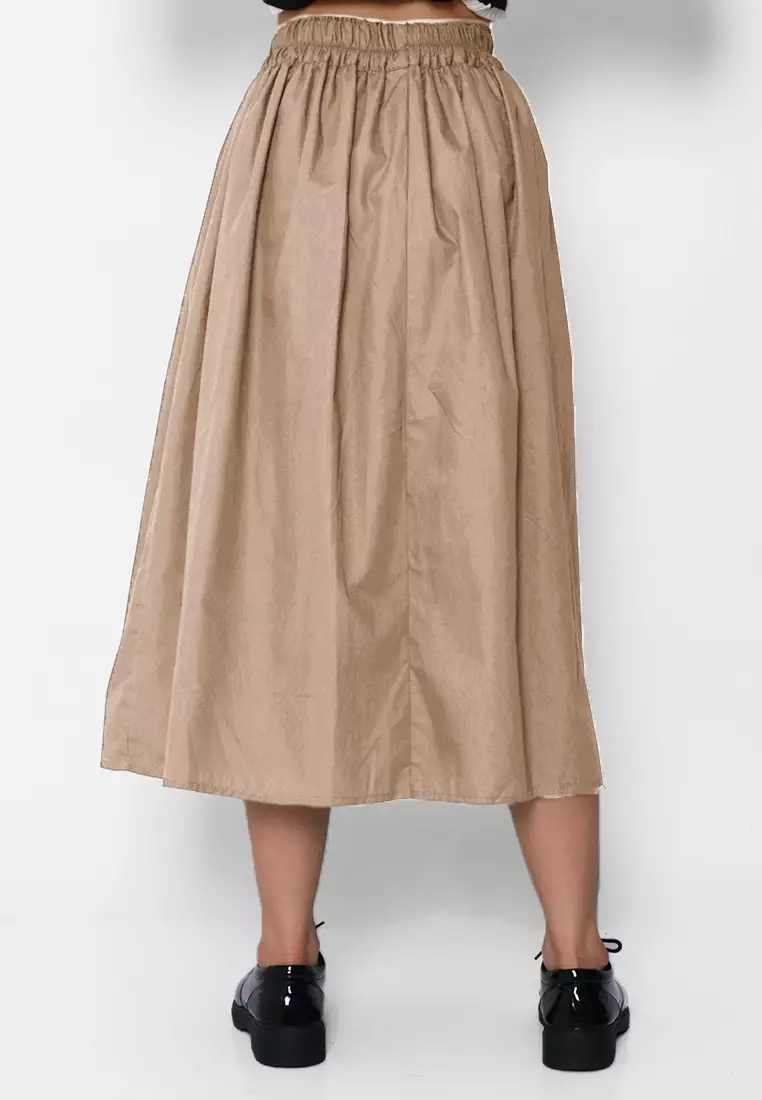 ALDA Poplin Midi Skirt