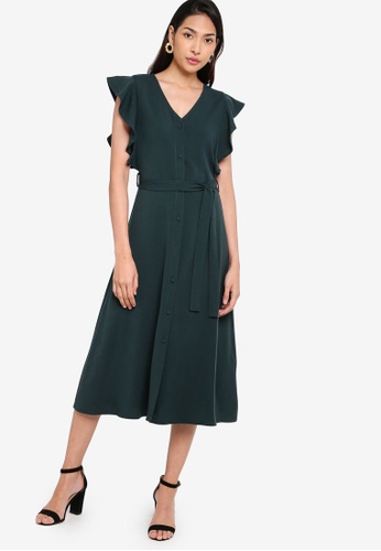 zalora button down dress