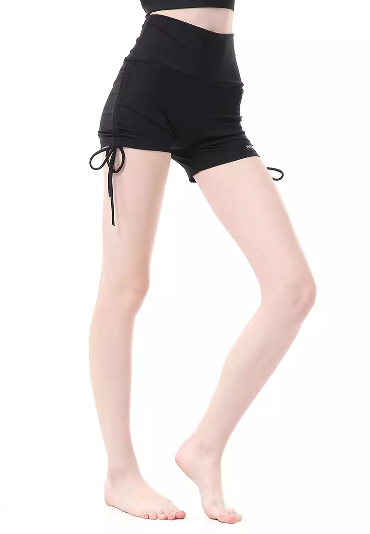 Gazala Celana Pendek Yoga Bawahan Wanita Relaxed Fit - Black