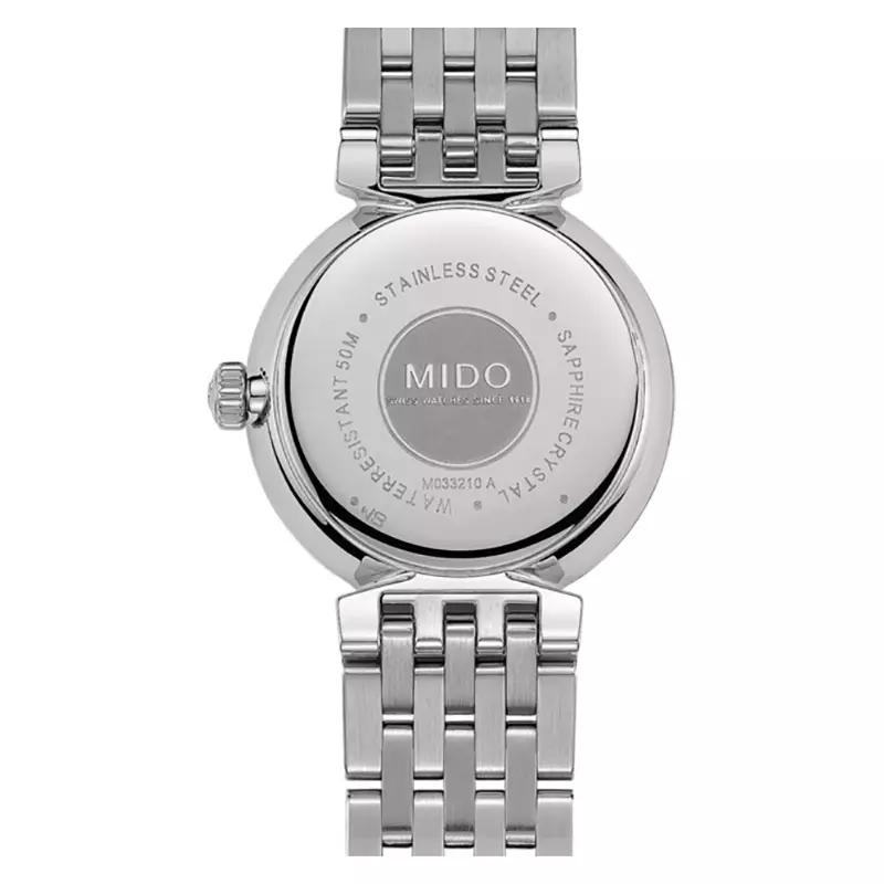 Jam Tangan Wanita MIDO Dorada M033.210.11.013.00 White Dial Stainless Steel Strap