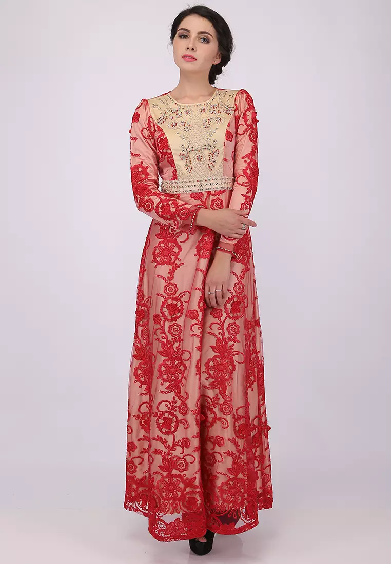 Bibiq Gamis Tile Bordir