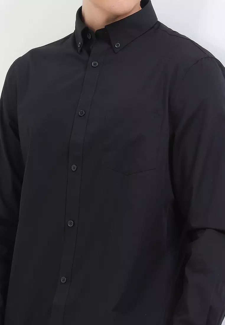 Regular Fit Cotton Blend Shirt With Pocket