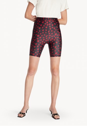Jual Pomelo Bold Hearts Print Bicycle Shorts Black Original