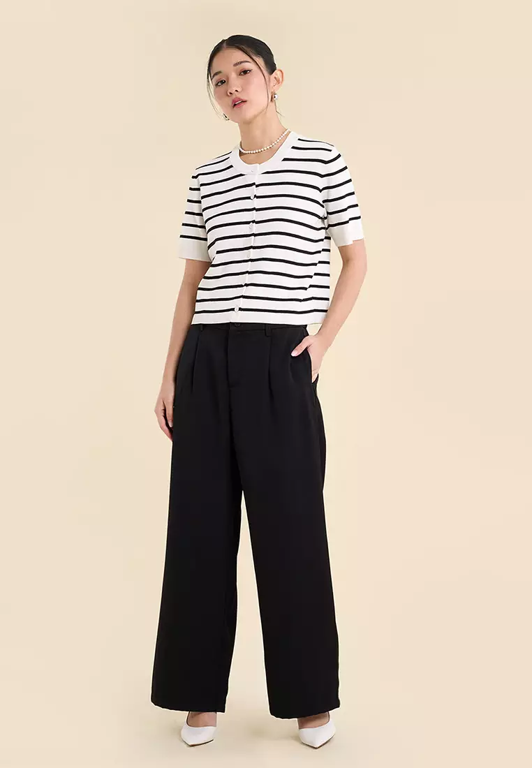 Dress Code Wide Pleated Pants