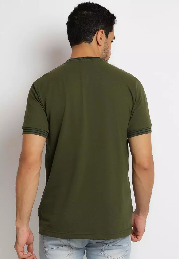 Matsuda Kaos Henley Pique Hino