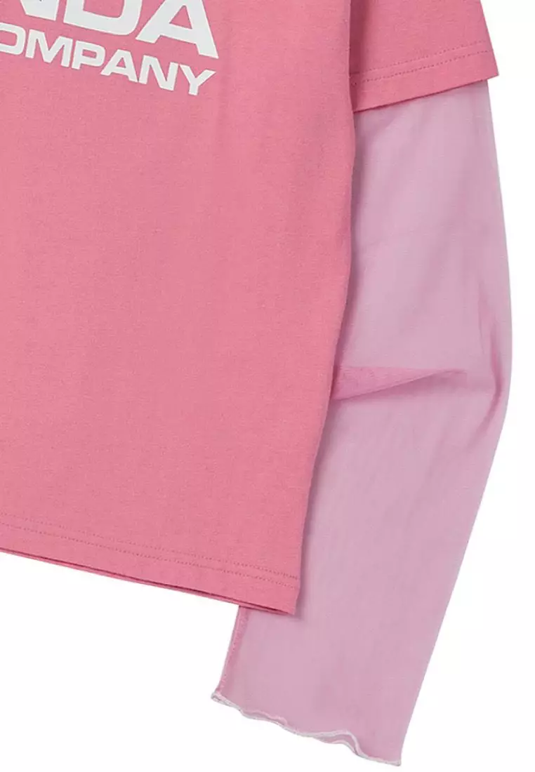 PDC Uniform See Through Layered Sleeve Pink