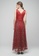 Megane red Red Romance Diannah V-Neck Long Dress 8245BAA4B74127GS_4