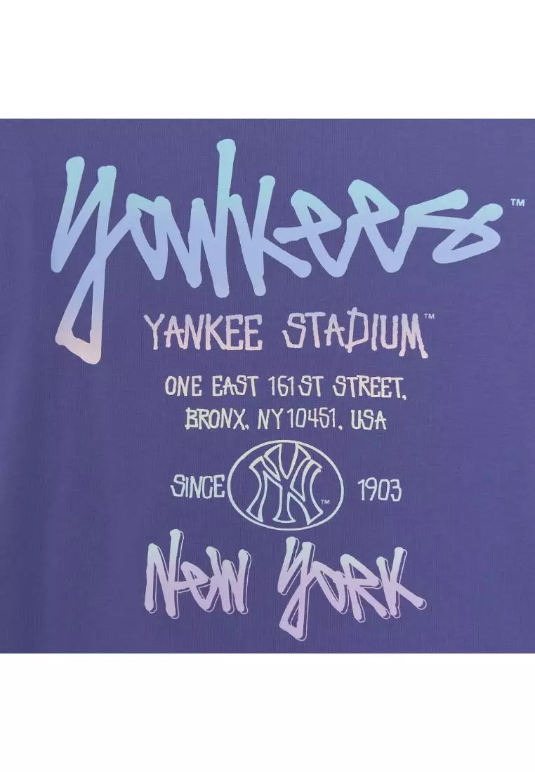 BASIC STREET COLOR LETTERING OVER FIT T-SHIRTS NEW YORK YANKEES