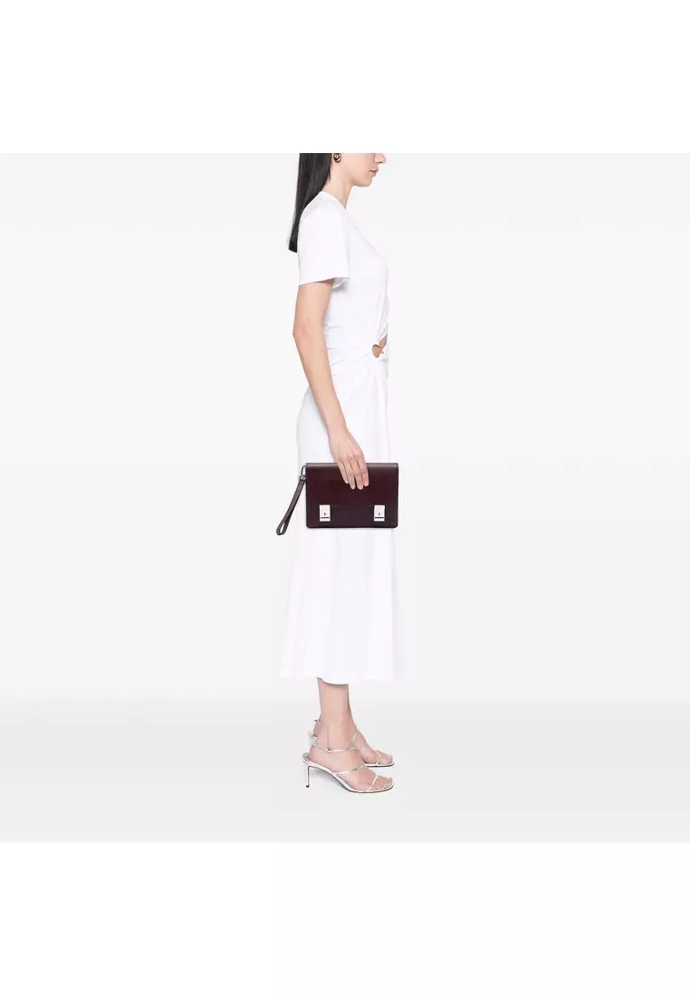 Pre-Loved Prada Saffiano Double Lock Convertible Clutch