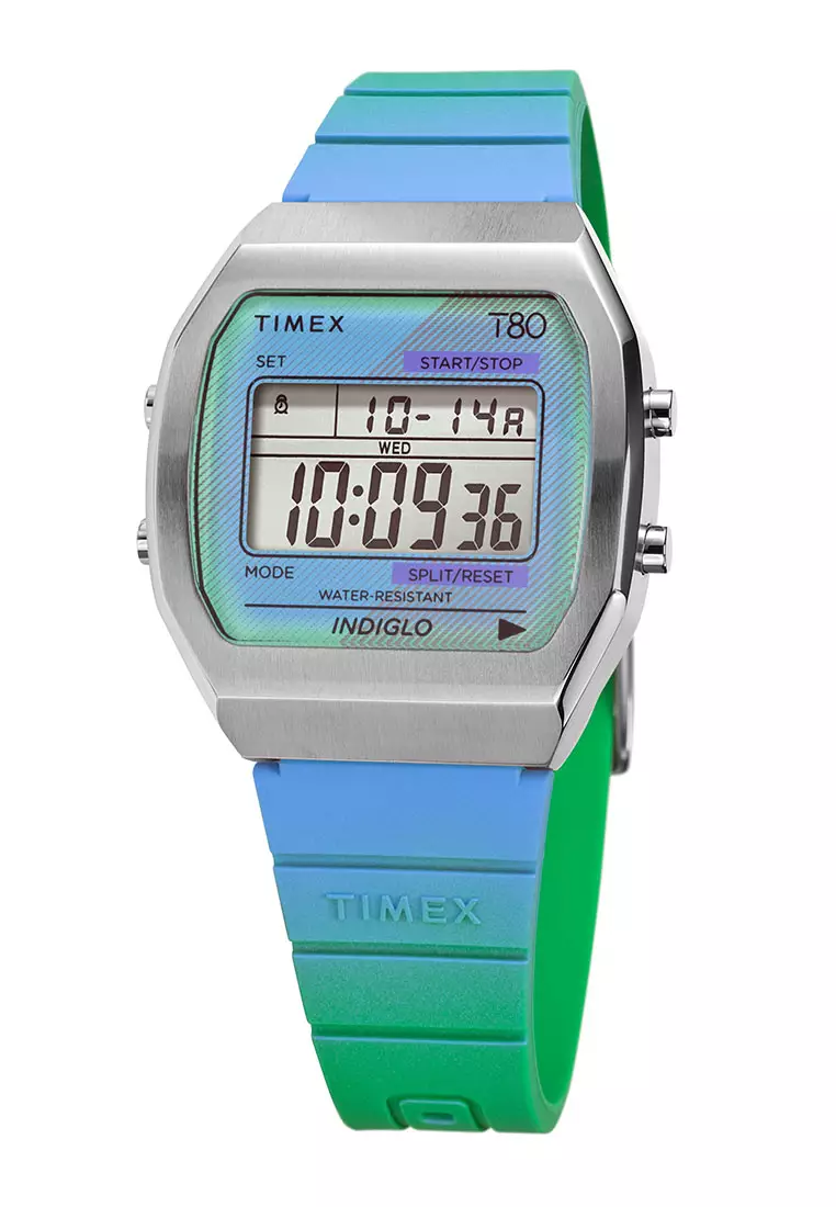 Timex Timex 80 Blue Resin Digital Digital Unisex Watch TW2V74500