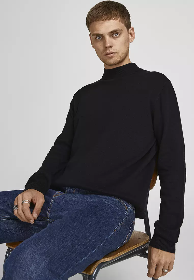 Jack & Jones Basic Knit Mock Neck Sweater 2024, Buy Jack & Jones Online