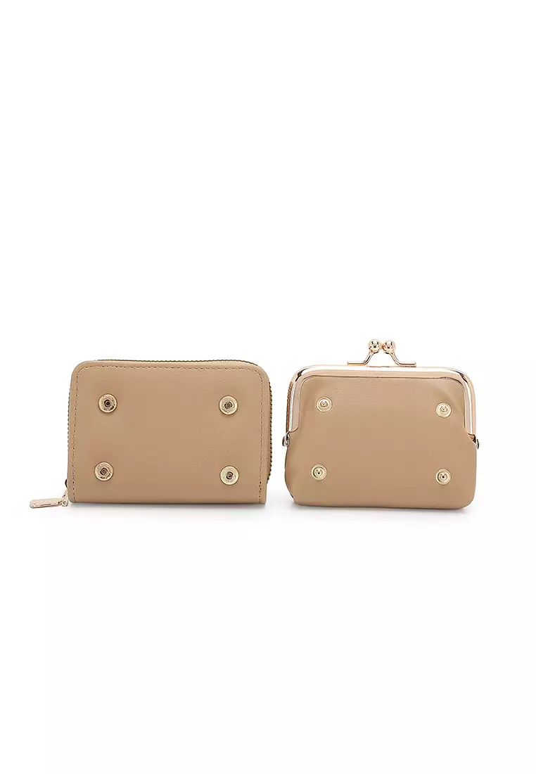 Women's Short Wallet / Purse - Khaki