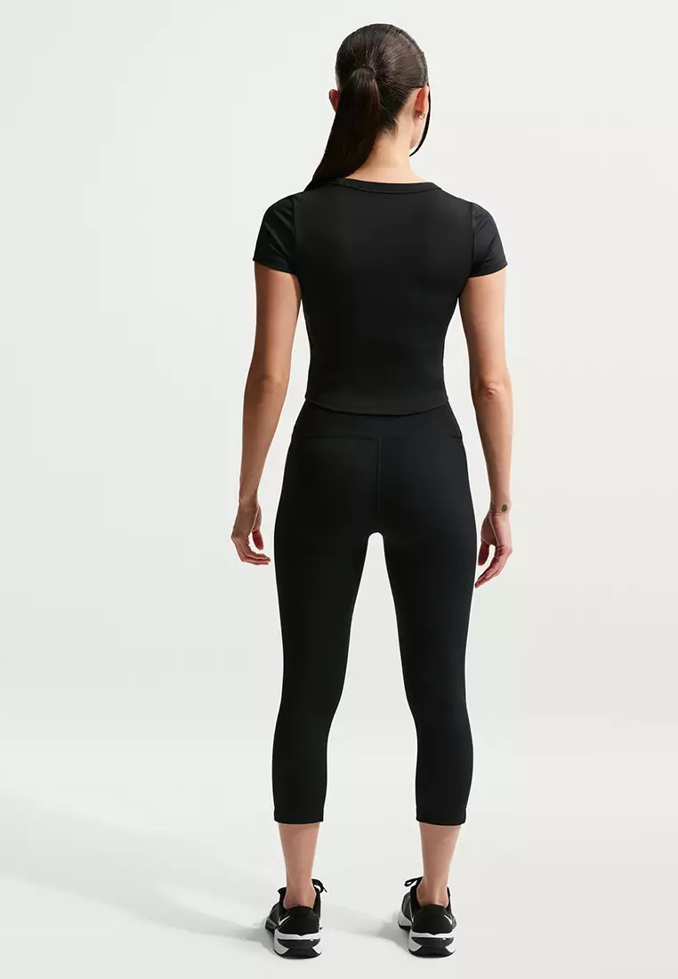 One Fitted Dri-FIT Short-Sleeve Cropped Top