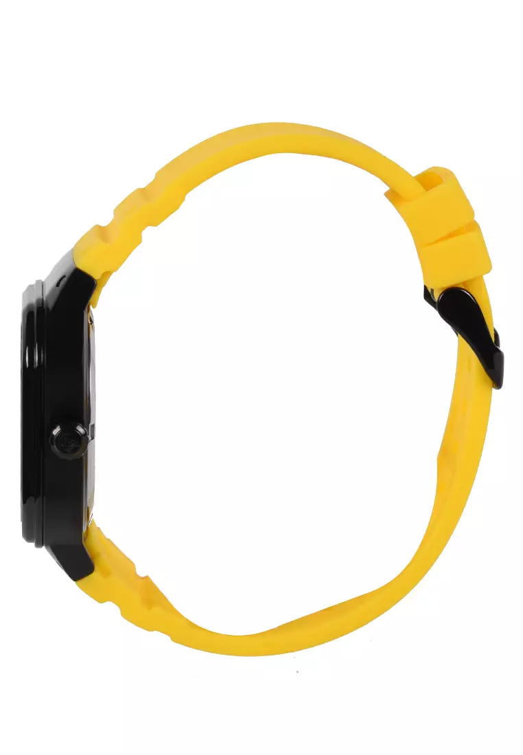 Alexandre Christie - Jam Tangan Wanita - Black - Yellow Rubber Strap - 2811BFRIPBAYL