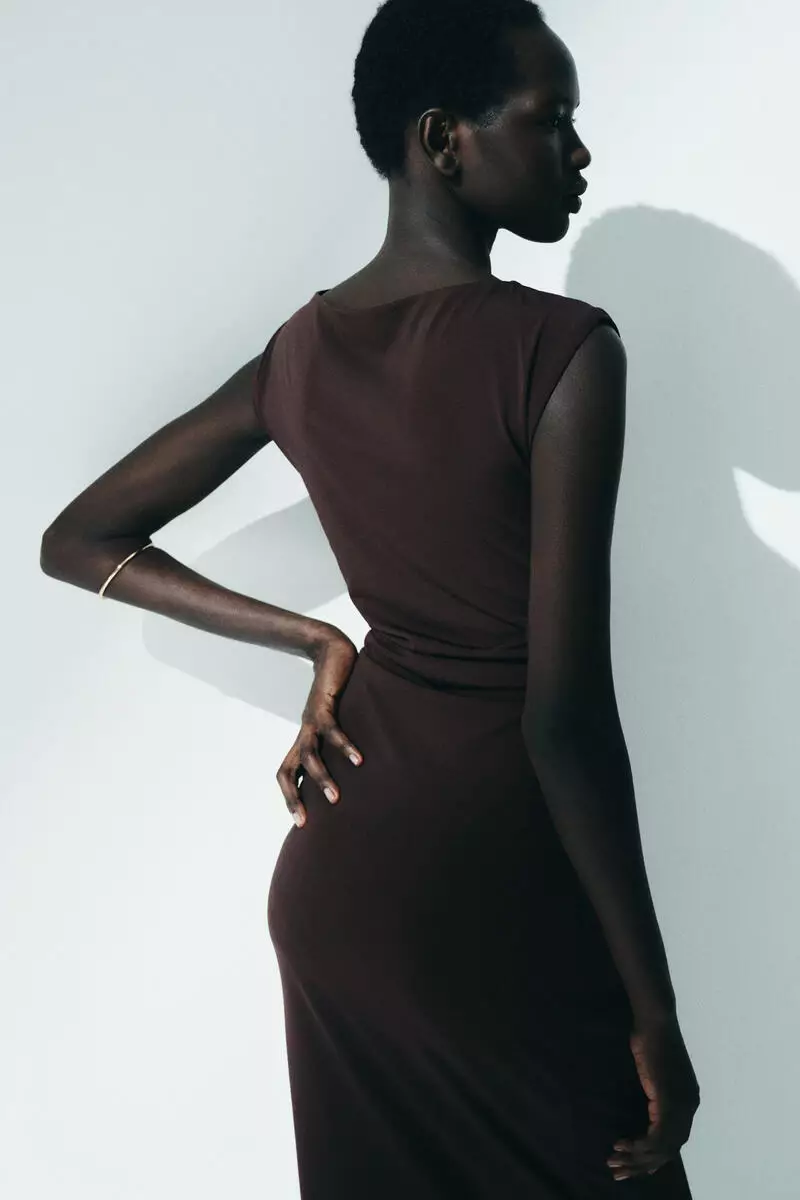 Cap-sleeved dress