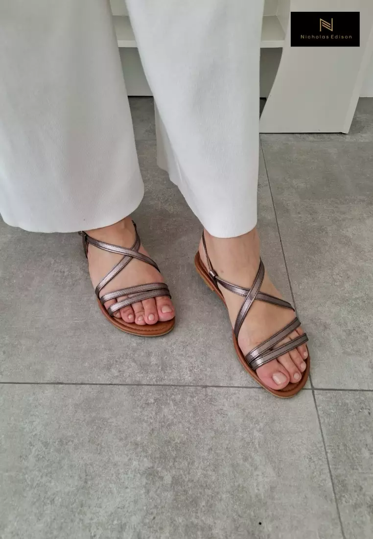 Nicholas Edison Sandal Hana Pewter