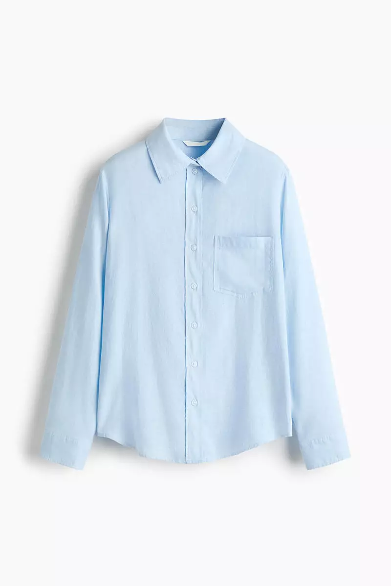Linen-blend shirt