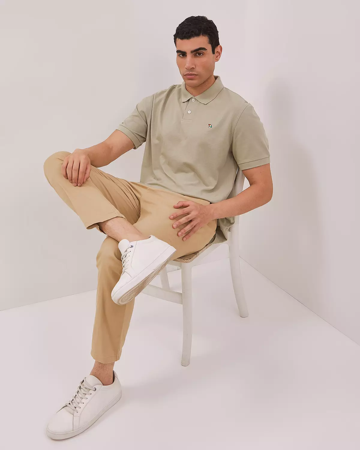 MEN'S GRAY SHORT SLEEVE POLO SHIRT