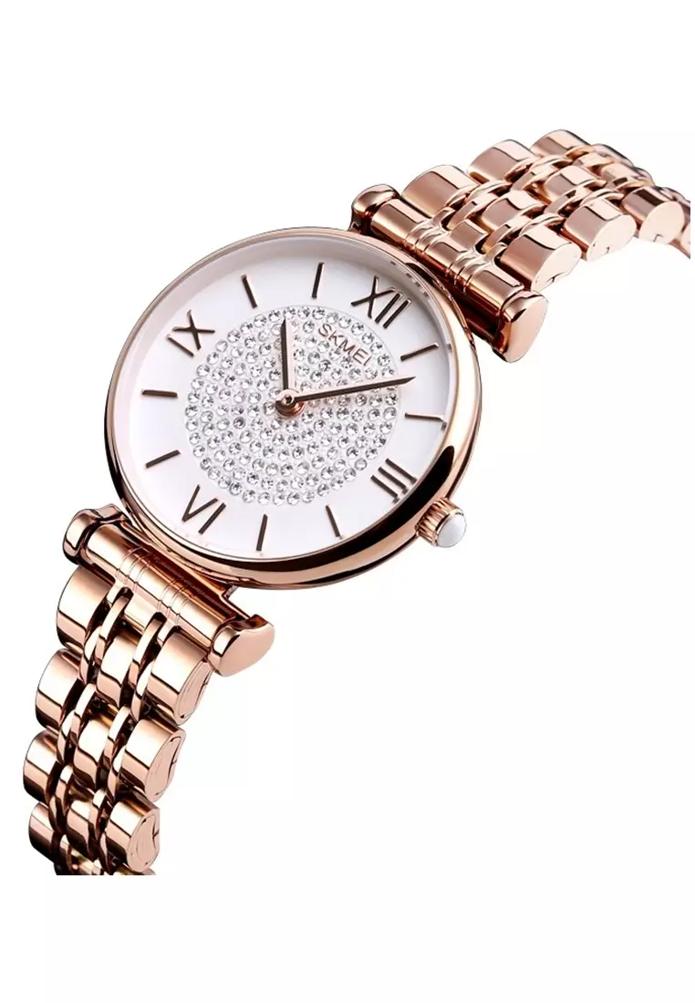 Jam Tangan Casual Analog Wanita Strap Tali Material Stainless Steel FL98 ORIGINAL