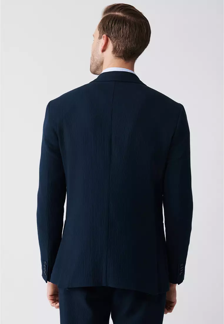 Seersucker Double Slit Jacket