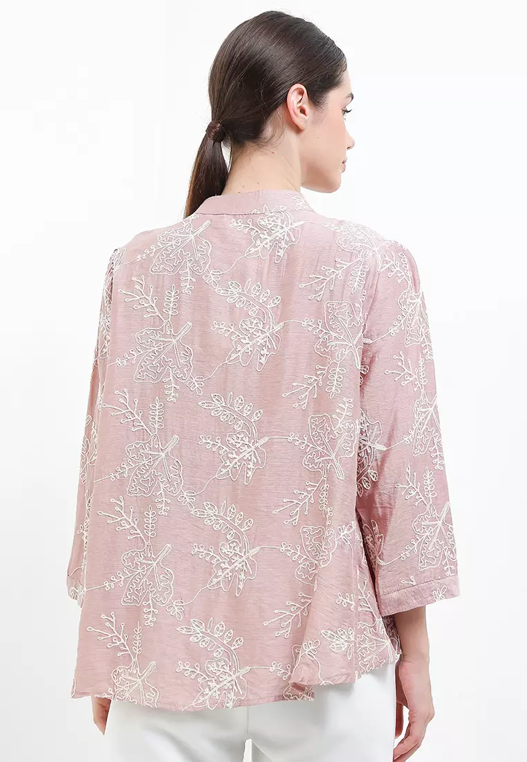 L/S Flo Emb Blouse