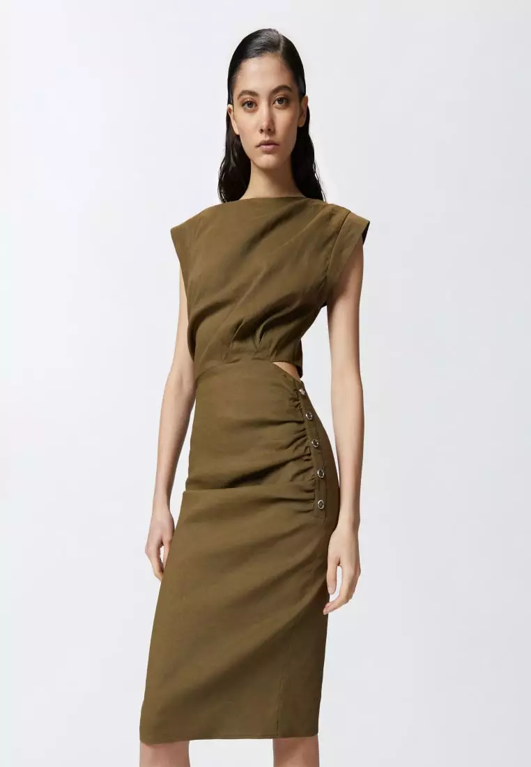 Buy Pinko Linen cotton dress 2026 Online | ZALORA
