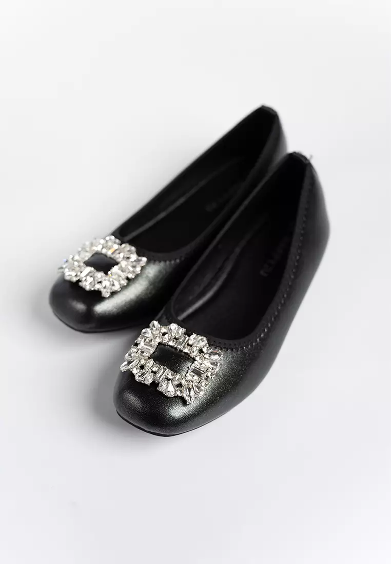 Agness Rhinestone Ballerina Flats