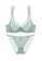 ZITIQUE green Women's Summer Sexy 3/4 Cup Ultra-thin See-through Lace Lingerie Set (Bra And Underwear) - Green FA868US5746FA7GS_1