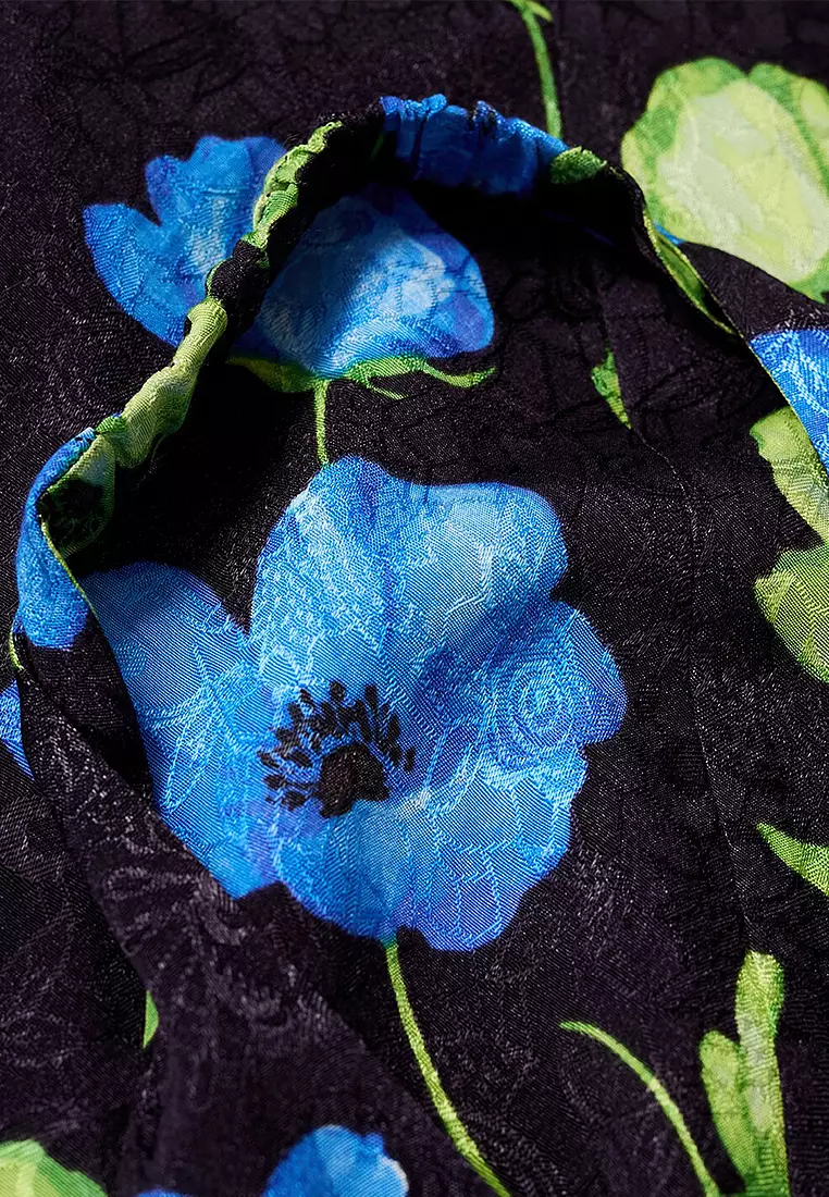 Long Floral-Print Dress