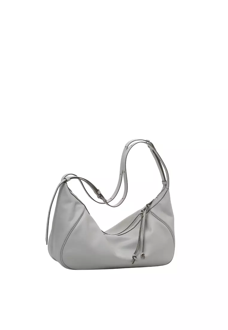 Ursula V11 2-Way Drape Hobo / Crossbody Bag - Grey