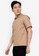 ZALORA BASICS brown Tonal Colour Short Sleeve Shirt 2B89AAA9477F3BGS_1
