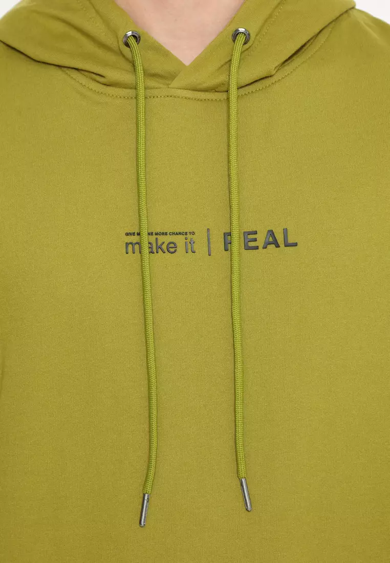 Sweat Shirt L/S Hijau Tkd "Make It Real"