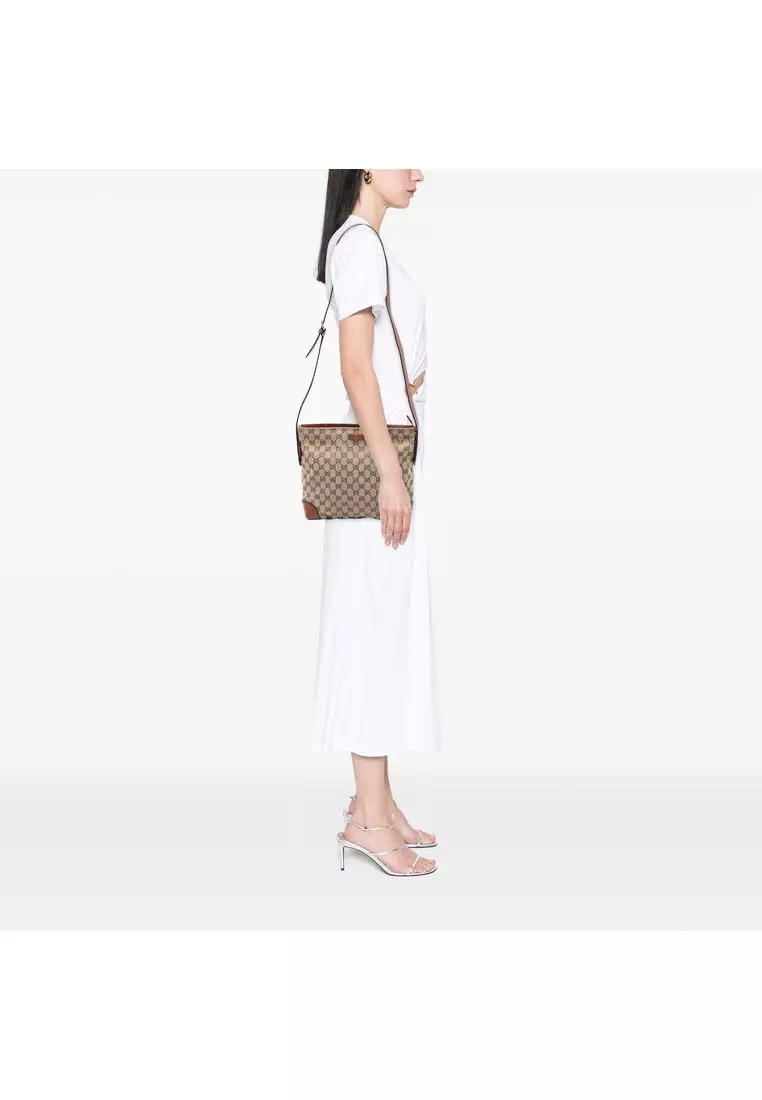 Pre-Loved Gucci Gg Canvas Web Crossbody
