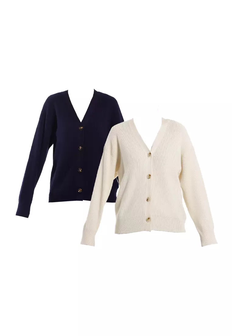 Forest Ladies Basic Knit Cardigan Women Outerwear - 830130-15Beige