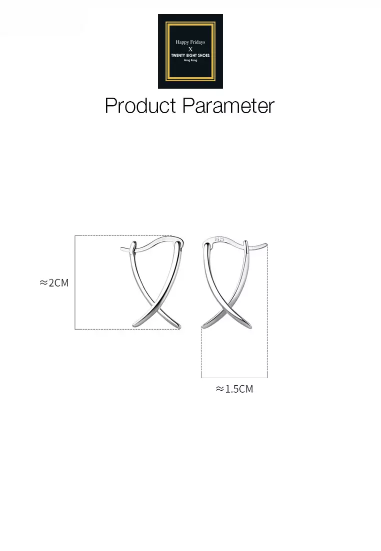 925 Silver Intersect Design Earrings JW AR-M00984