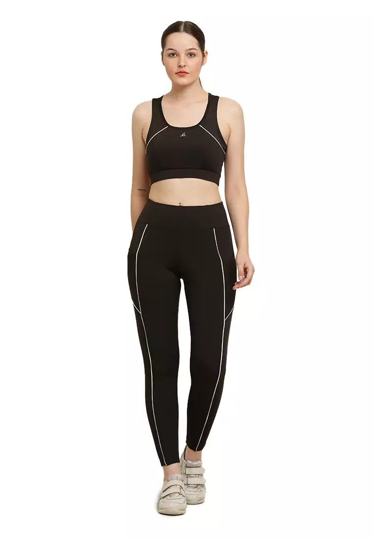 Womens Black Active Premium Training/Workout Leggings