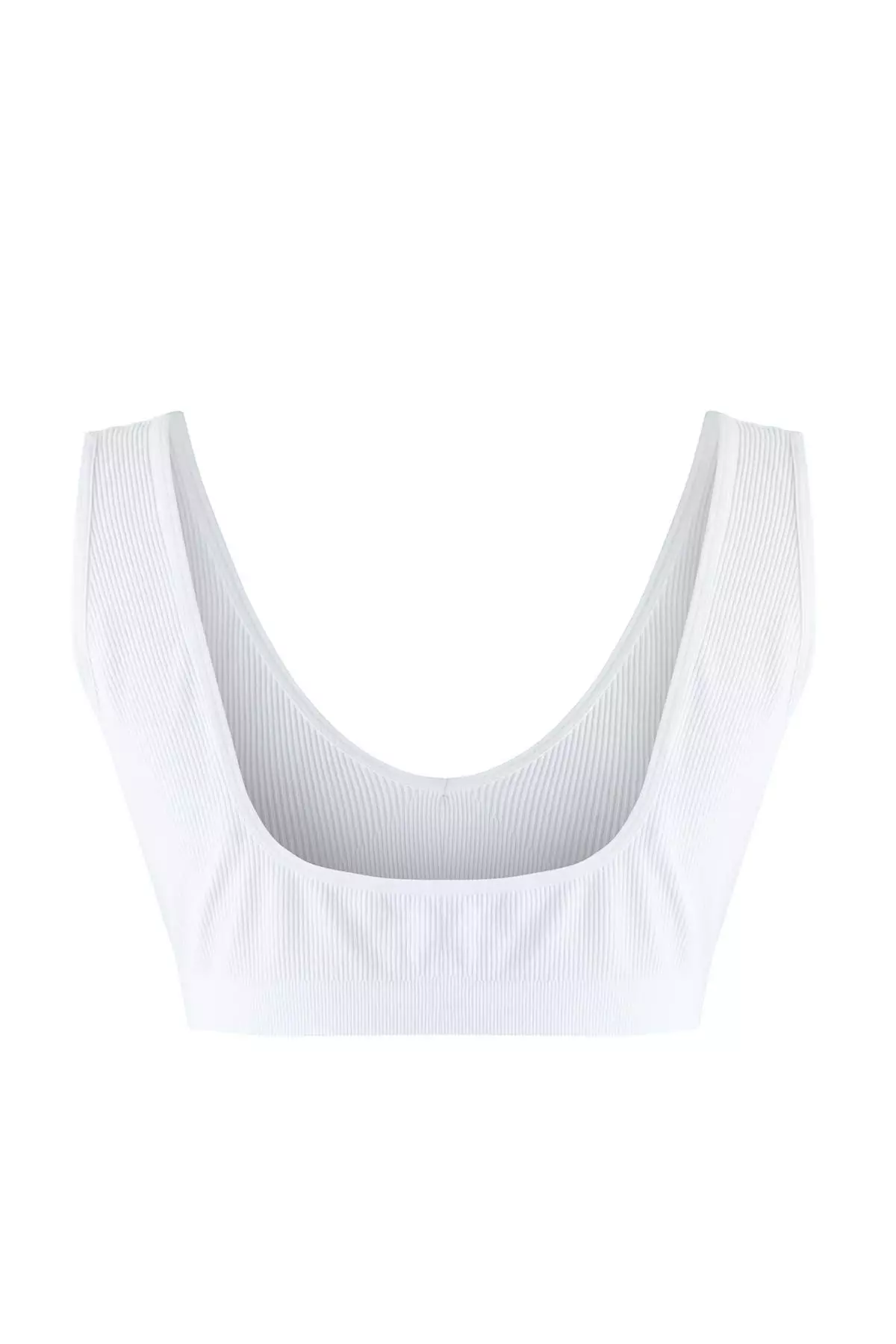 White V-Neck Seamless/Seamless Wire-Free Cupless Stretchy Bralette Knitted Plus Size Bra Tbbaw26Cw00008