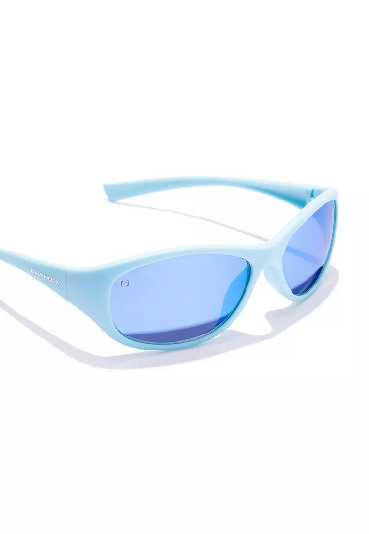 HAWKERS Turquoise Blue Chrome Rave Kids Sunglasses For Boys And Girls, Unisex. Official Product Designed In Spain