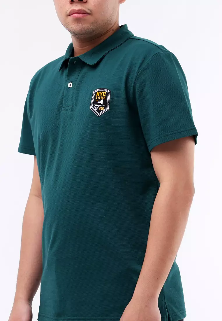 Collared Waffle Short Sleeves Polo