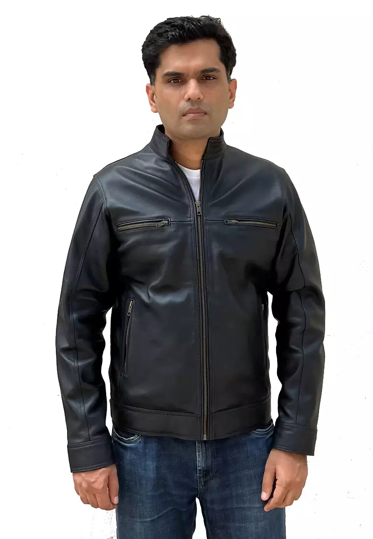 Mens leather clearance jackets sale