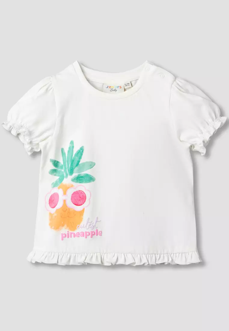 Babyshop Pack Of 2 Juniors Crew Neck Short Sleeves T-Shirt With Fruit Print