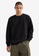 H&M black Relaxed Fit Sweatshirt BB109AA6220F47GS_1