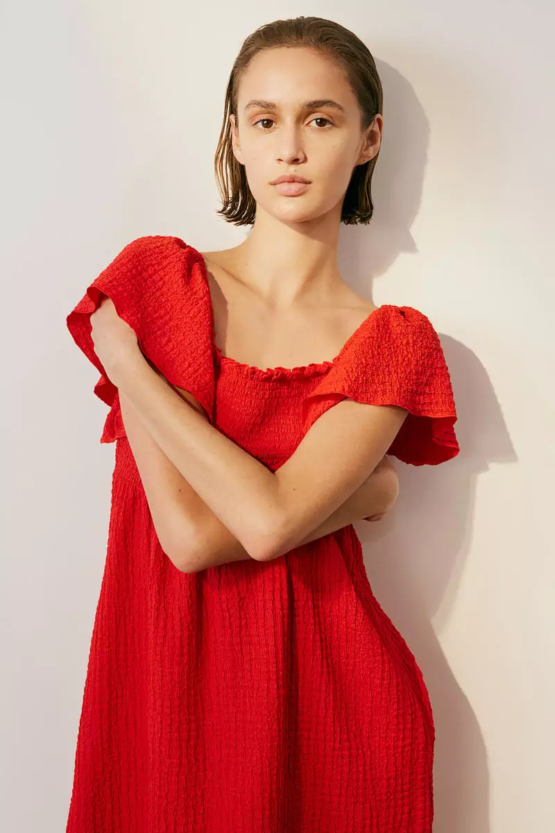 Buy H&M Smocked-bodice dress 2026 Online | ZALORA