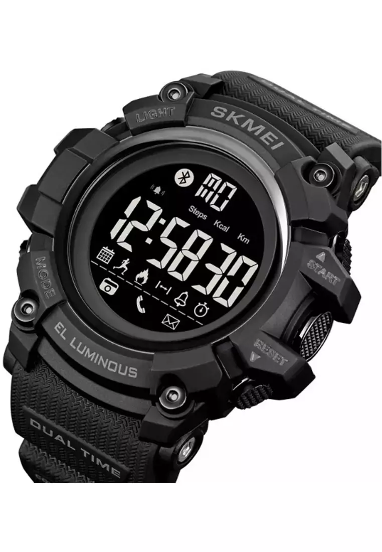 Jam Tangan Digital Pria Bluetooth Many Function Strap Tali Material PU Silicone IR57 ORIGINAL