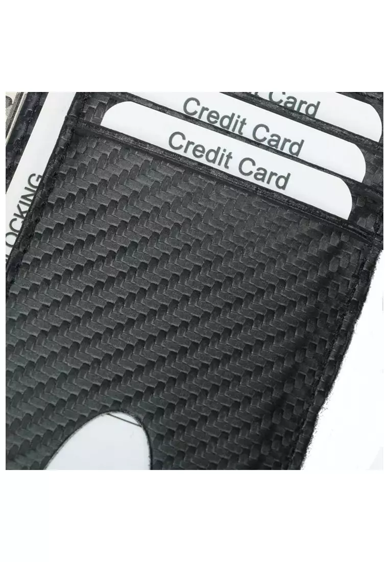Zackly Dompet Kartu Anti RFID Handmade Slim Design Material Leather Kulit ORIGINAL - Black